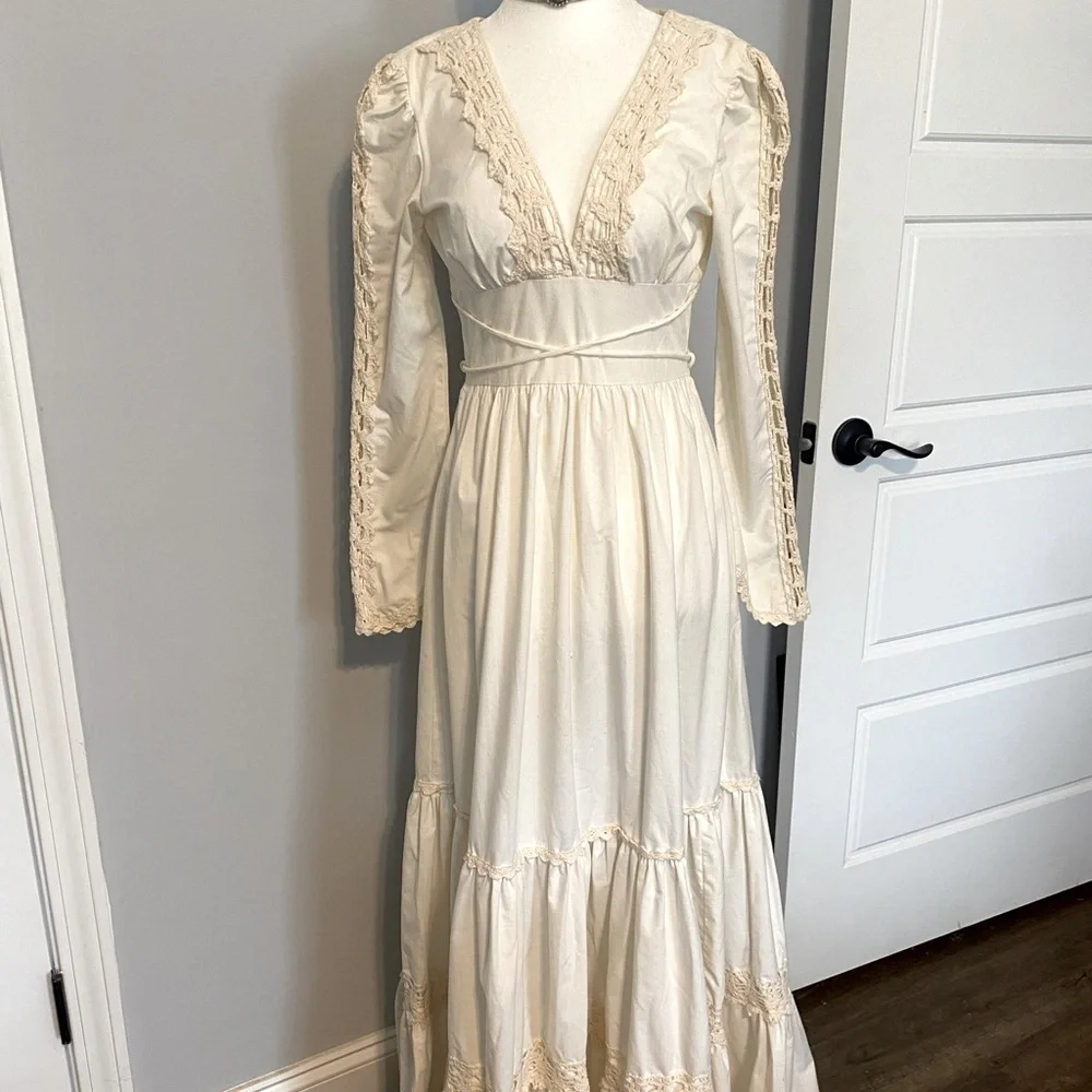 Vintage Gunne Sax maxi dress 1970s size 5 - Picture 1 of 16